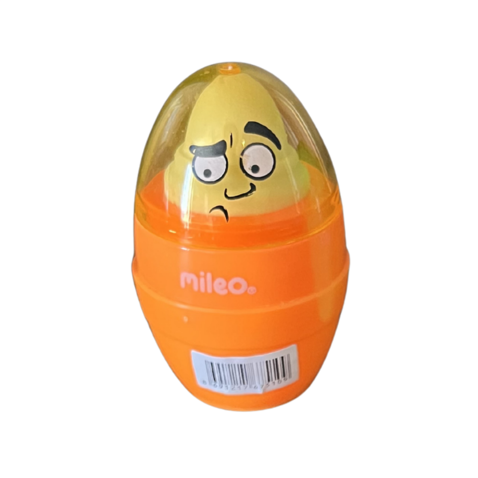 Mileo 6751 Egg Head Hazneli ve Silgili Kalemtıraş Turuncu