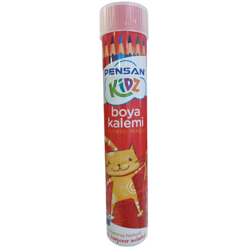 Pensan 98051 Kidz Kuruboya Tüplü 12 Renk Tam Boya Kalemi