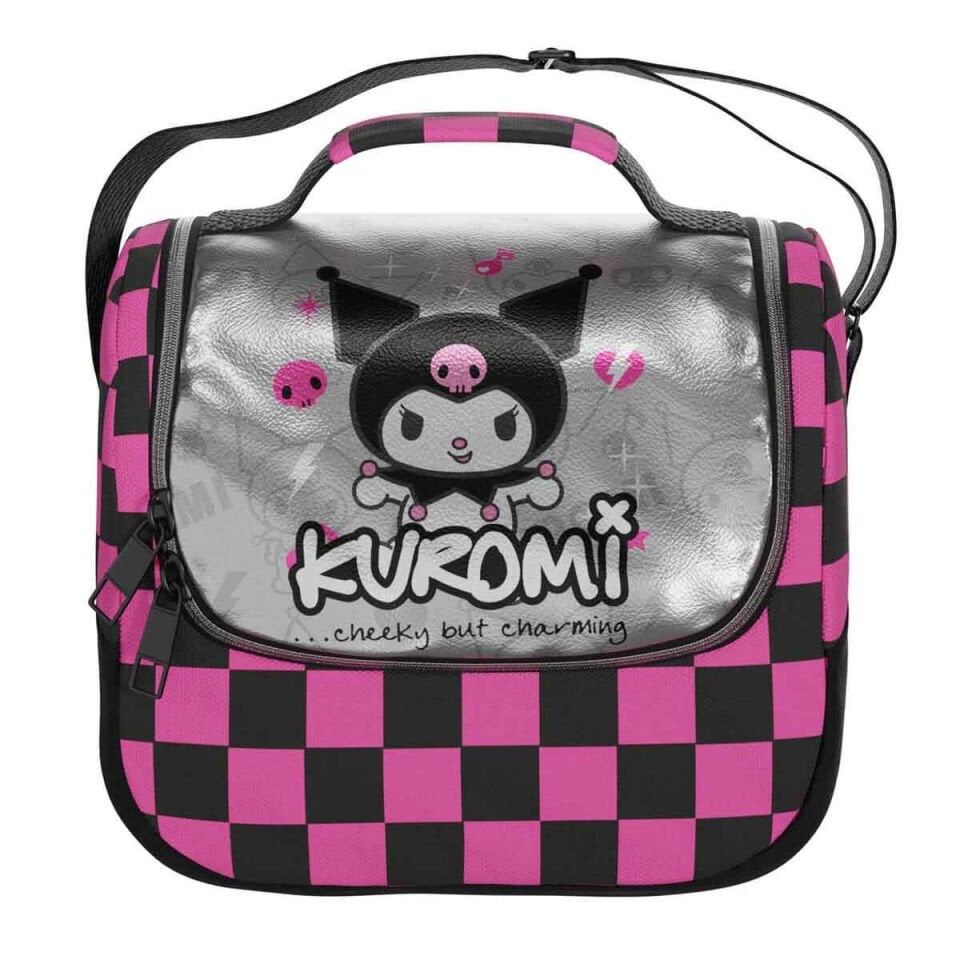 Obm Kuromi Dama Desenli Beslenme Çantası 3178
