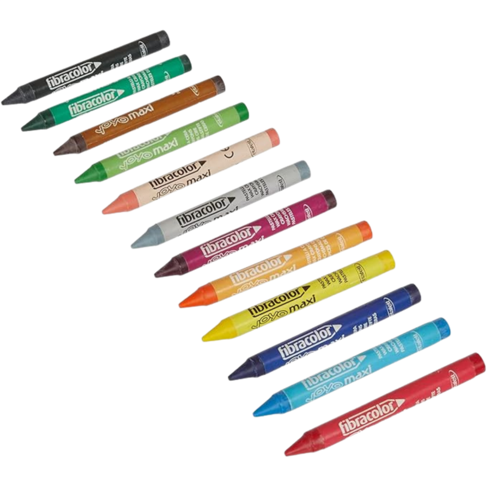 Fibracolor Yoyo Maxi Mumlu Pastel Boya 12 Renk