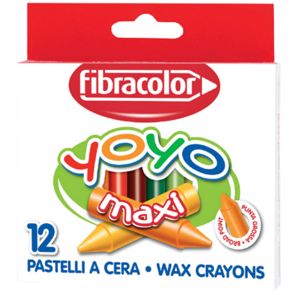 Fibracolor Yoyo Maxi Mumlu Pastel Boya 12 Renk