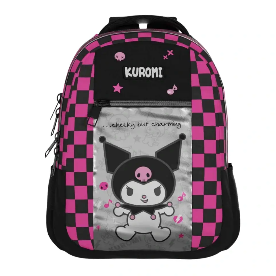 Obm Kuromi Dama Desenli Okul Çantası 3176