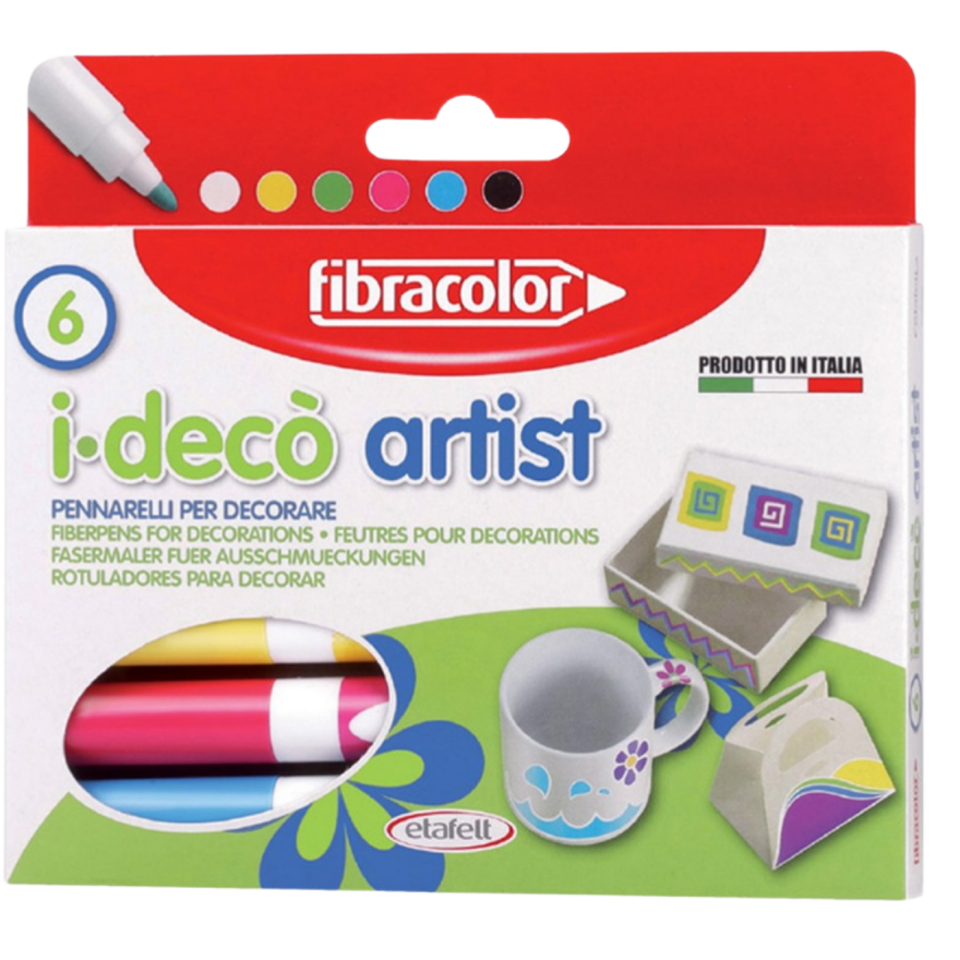 Fibracolor I-Deco Artist Dekorasyon Kalemi 6 Renk