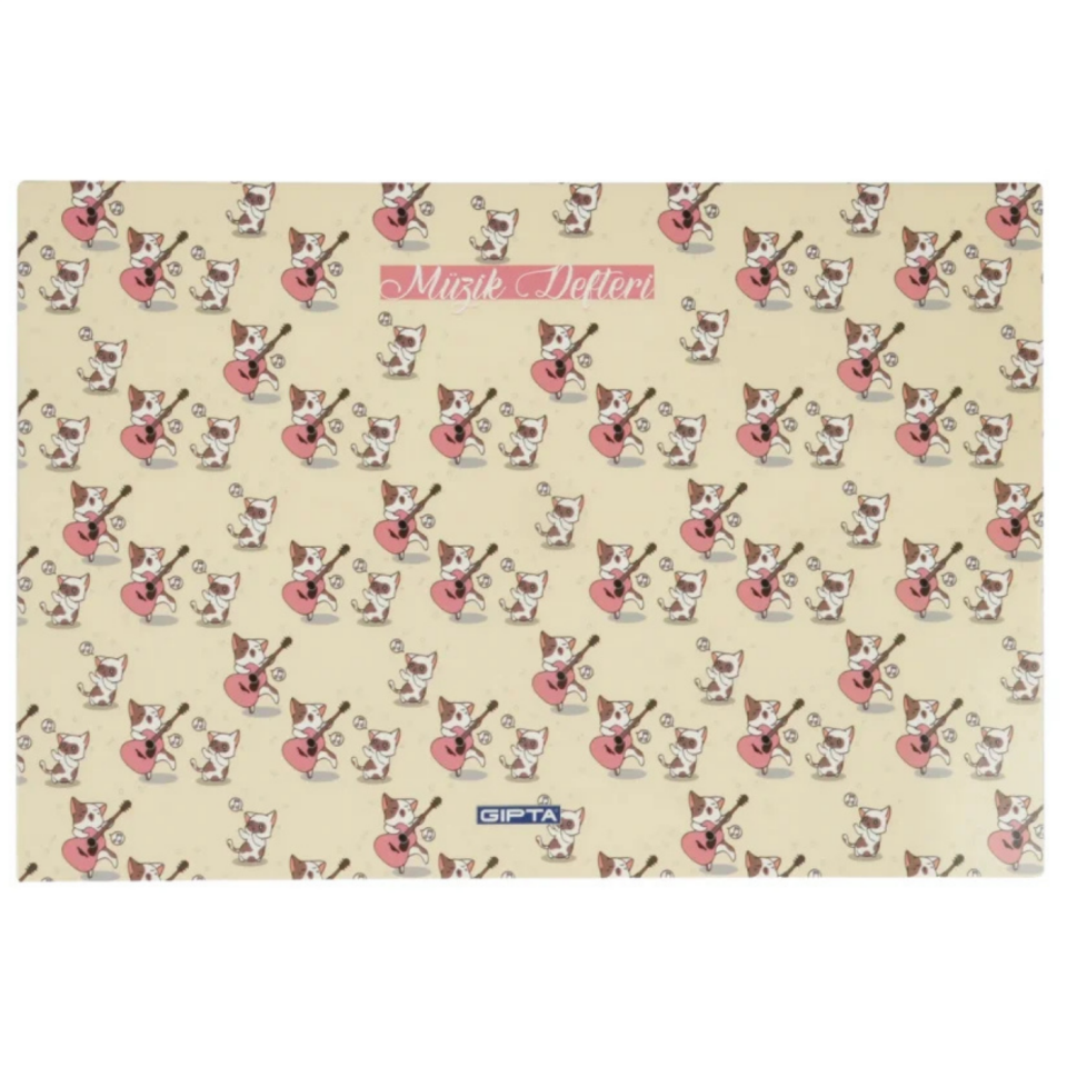 Gıpta 2910 Müzik Defteri 17x24 Tel Dikiş Karton Kapak 40 Yaprak Mor