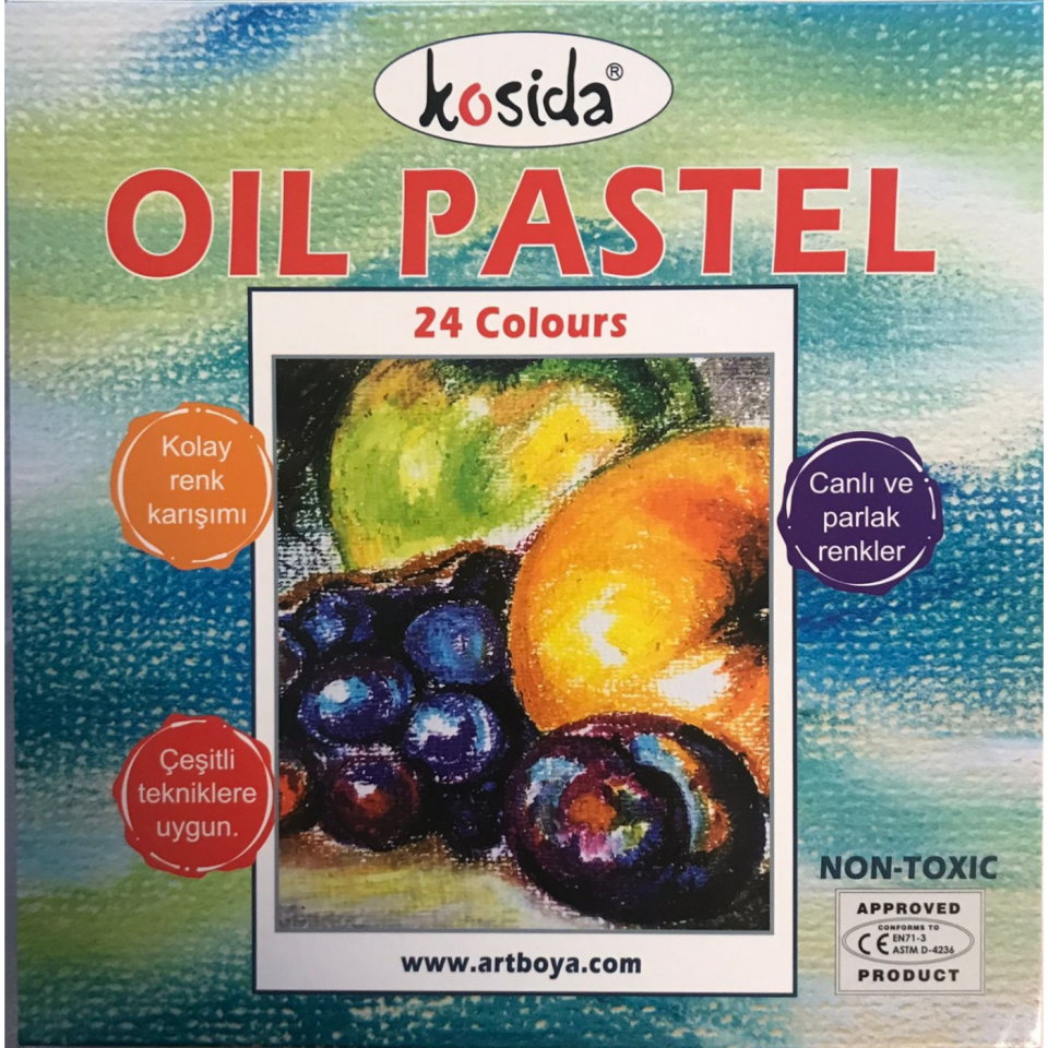 Kosida Yağlı Pastel Boya 24 Renk KSYP24