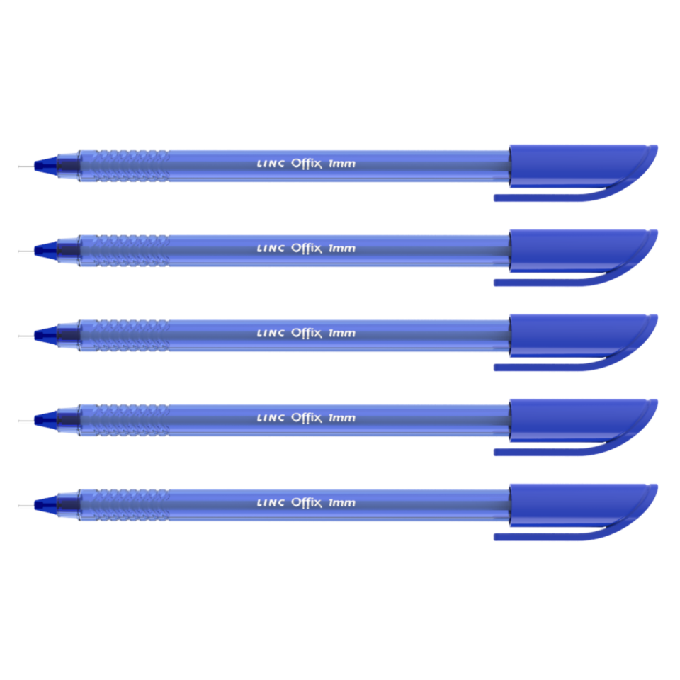 Linc Offix Tükenmez Kalem 1.0mm 5'li Set Kırmızı