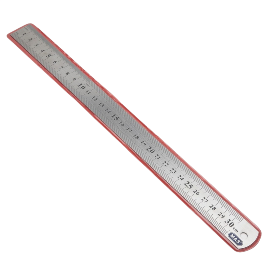 MAS Gri Çelik Cetvel 30cm