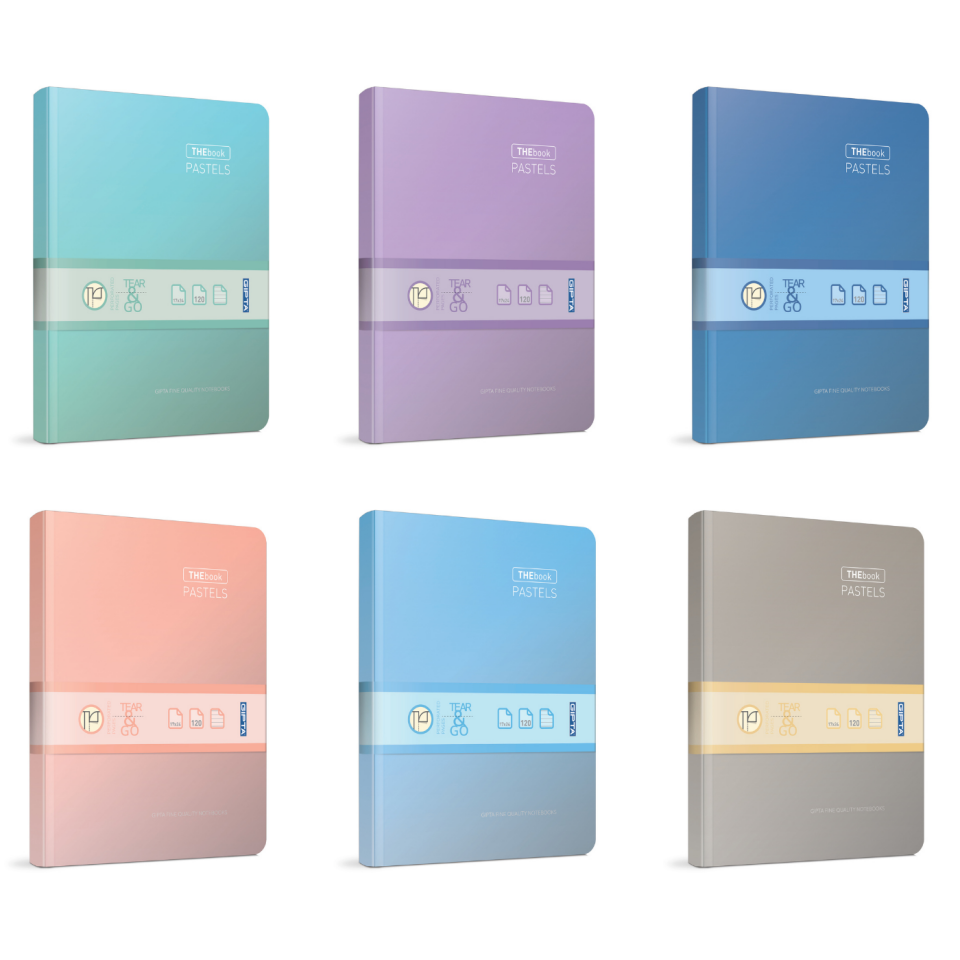 Gıpta 3059 Thebook Pastel ip Dikiş Sert Kapak Çizgisiz Defter 14x20 120 Yaprak