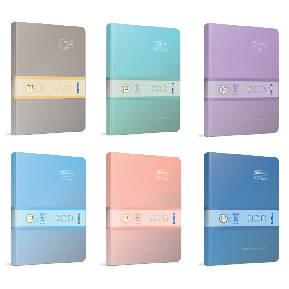 Gıpta 3059 Thebook Pastel ip Dikiş Sert Kapak Kareli Defter 14x20 120 Yaprak