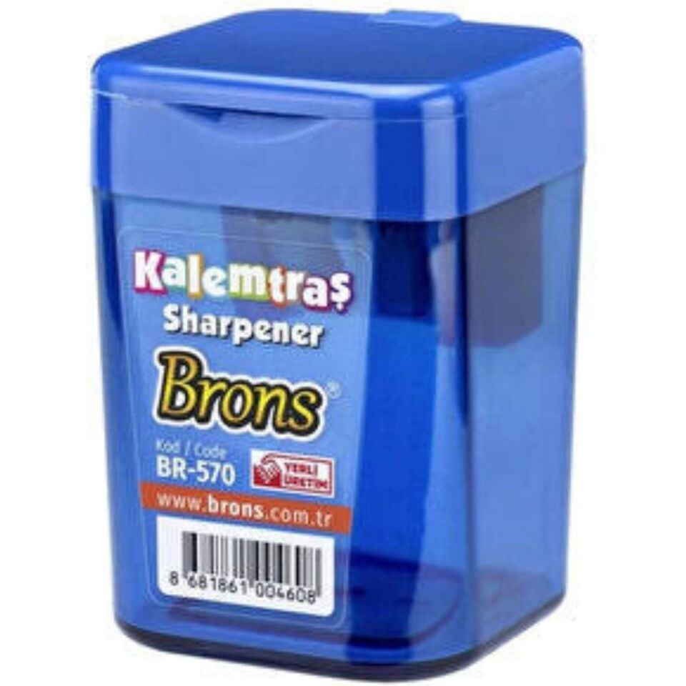 Brons BR-­570 Çift Bıçaklı Kalemtıraş Kare Mor