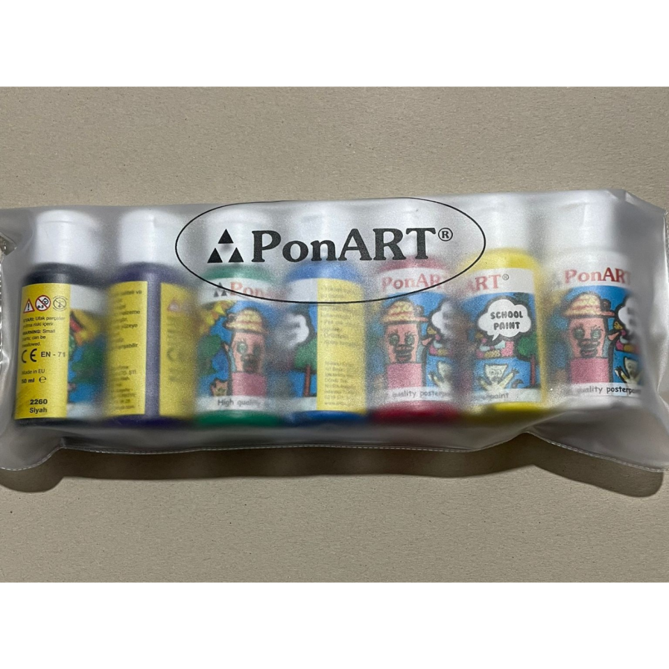 PonART School Paint 50ml 7 Renk Set