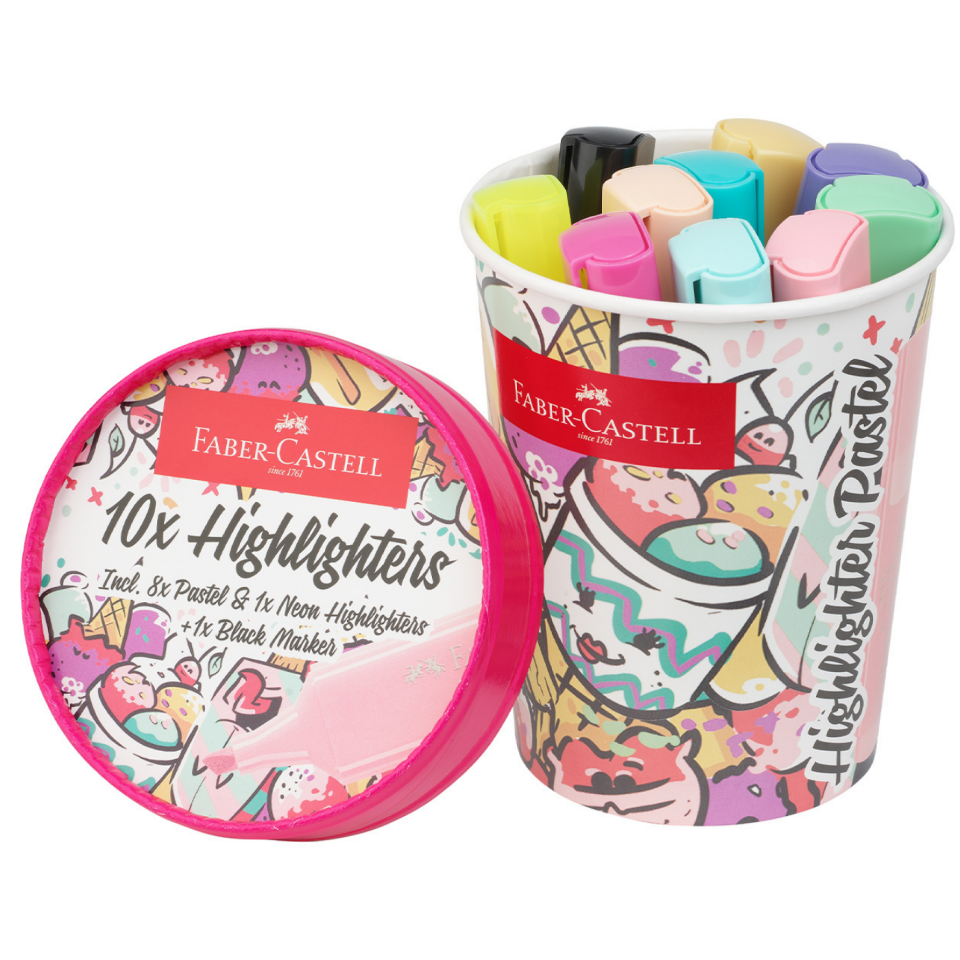 Faber-Castell Textliner Fosforlu Kalem Ice Cream Pastel 10 Renk