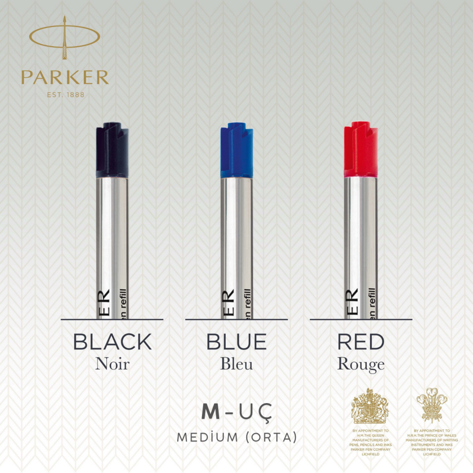 Parker Tükenmez Kalem Refill Blister Medium (Orta) M Uç Mavi 1950371