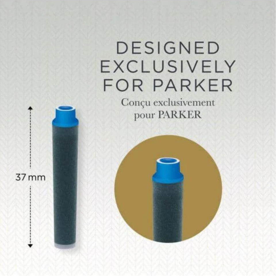 Parker Quink Kısa Kartuş 6'li Yikanabilir Mavi