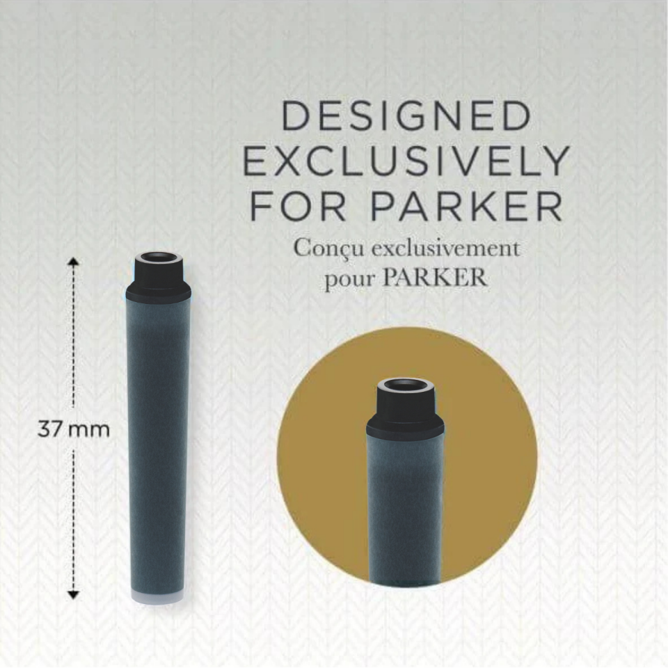 Parker Quink Kısa Kartuş 6'li Yikanabilir Siyah