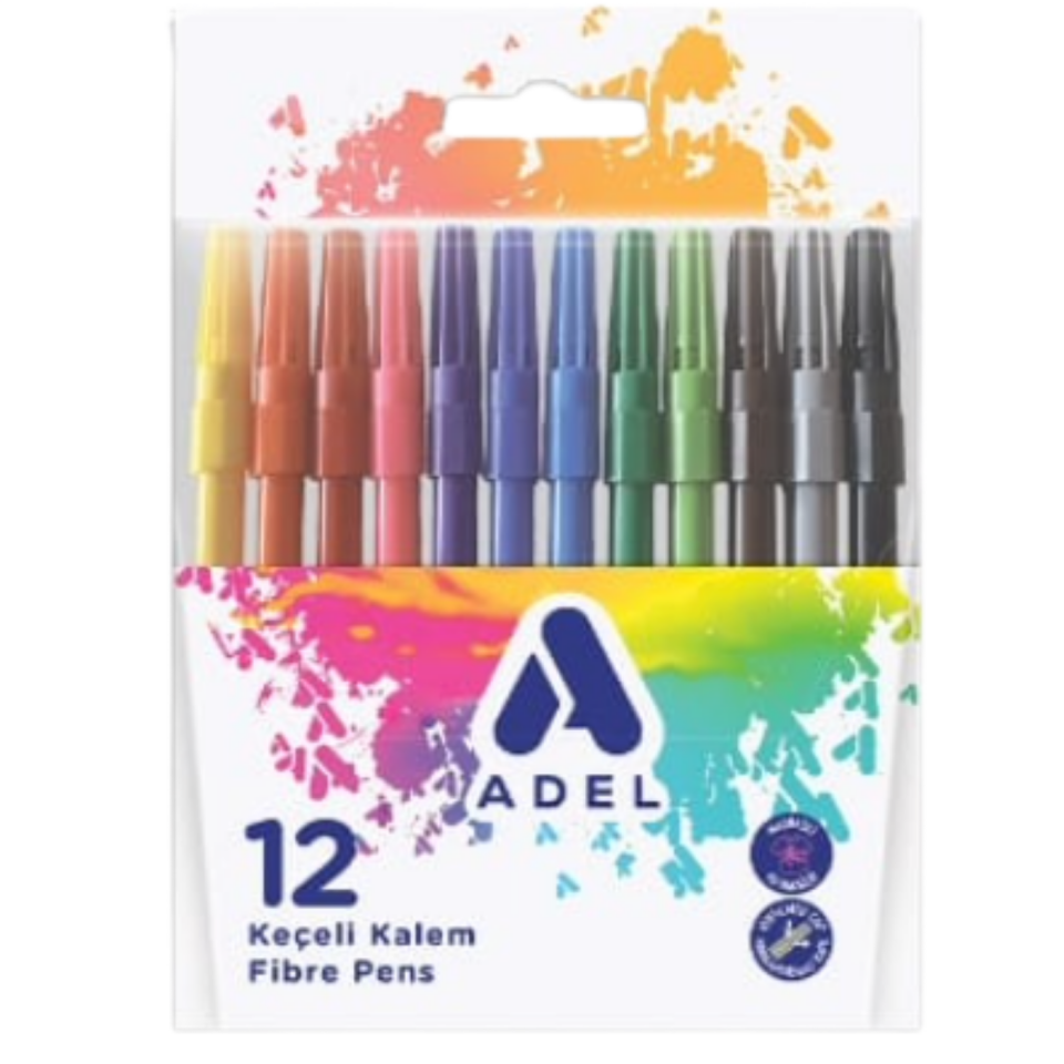 Adel 213001 Keçeli Kalem 12 Renk