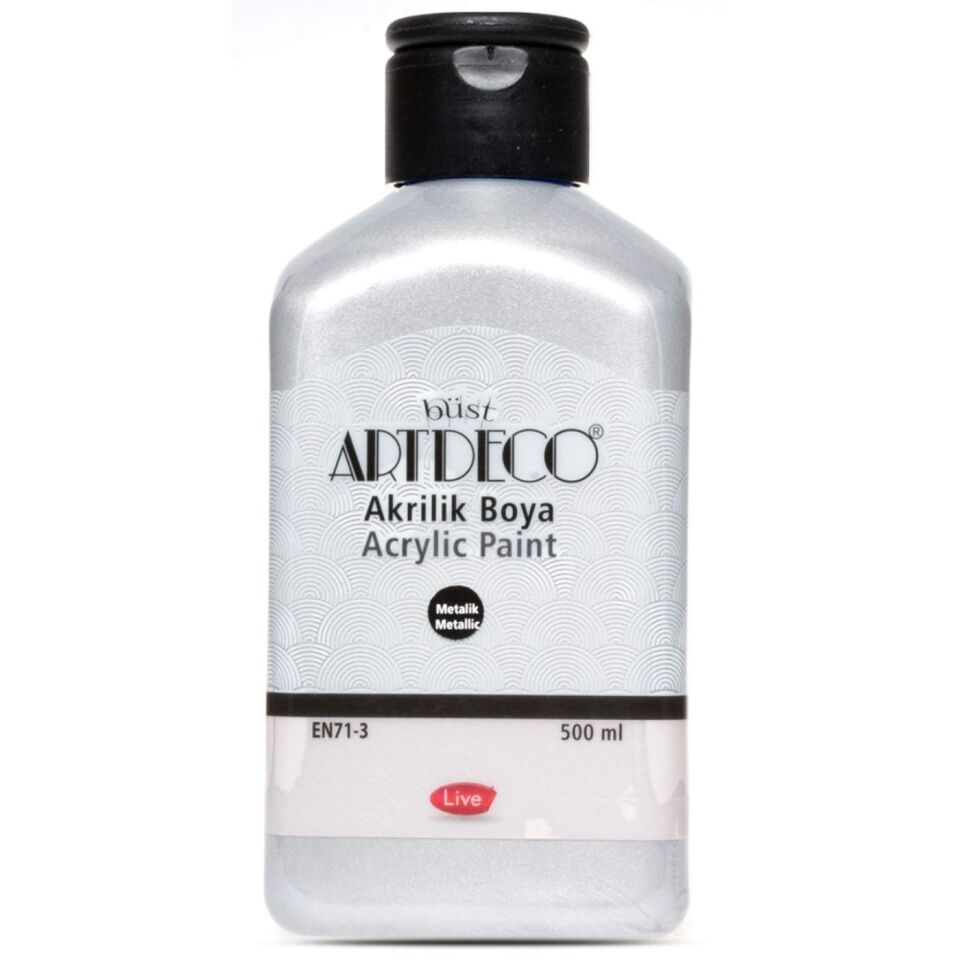 Artdeco 3722 Metalik Akrilik Boya Gümüş 500 ml
