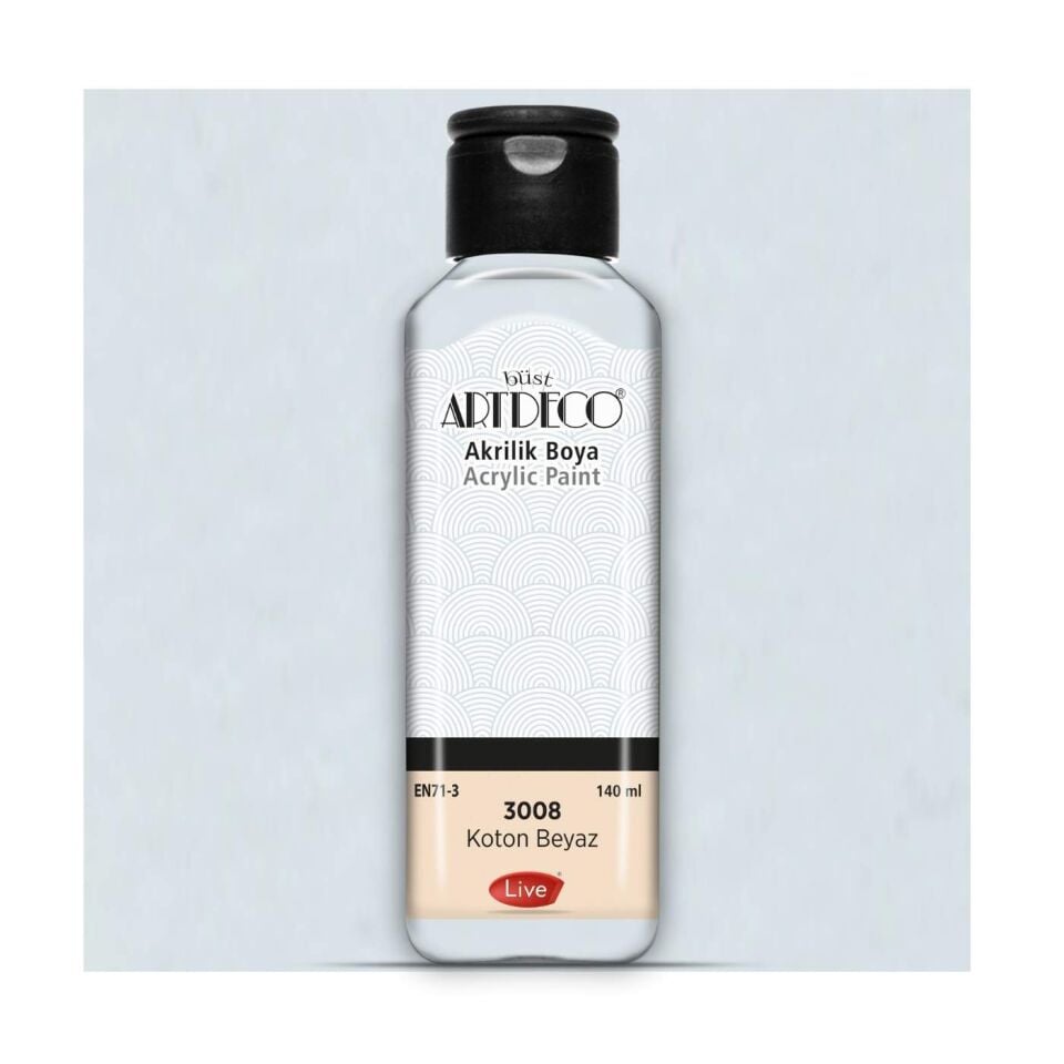 Artdeco 3008 Akrilik Boya Koton Beyaz 140 ml