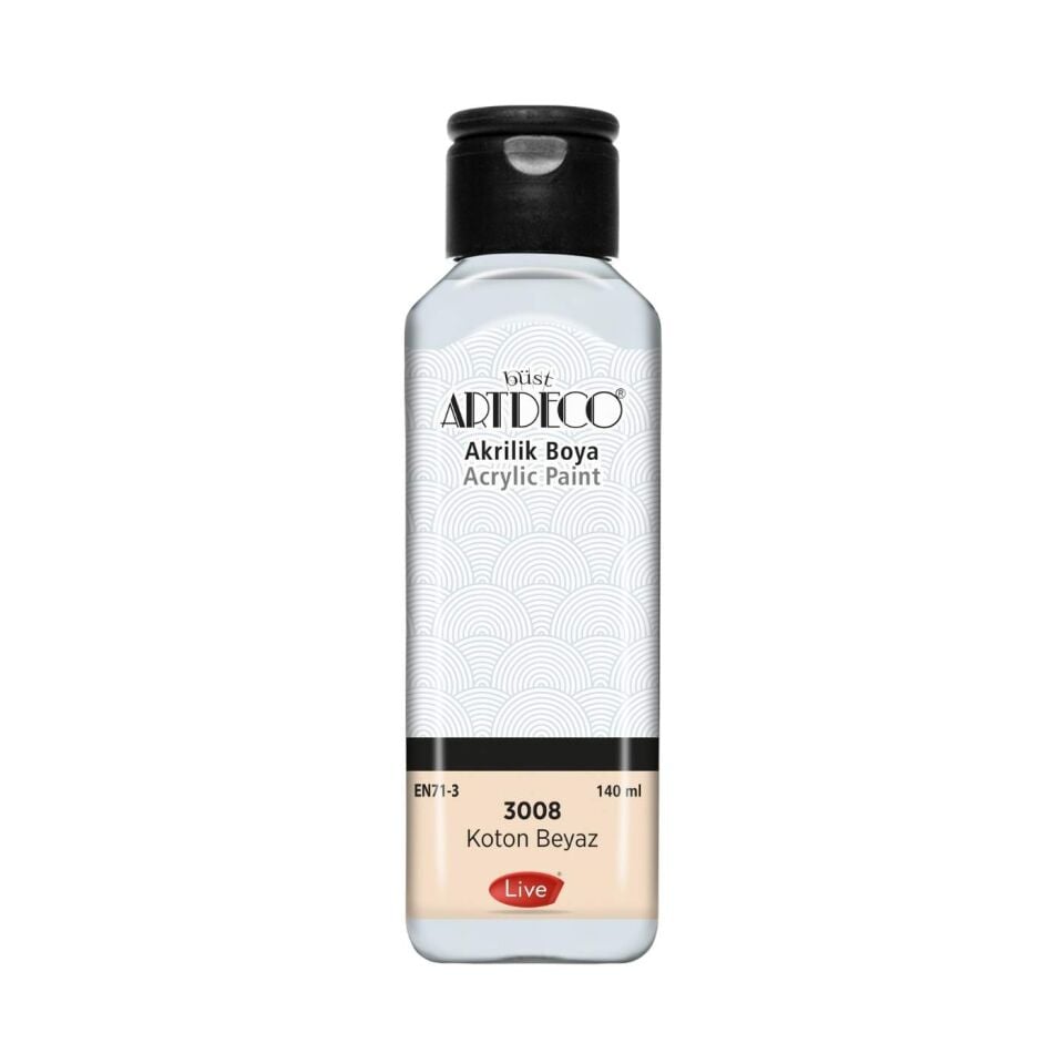 Artdeco 3008 Akrilik Boya Koton Beyaz 140 ml