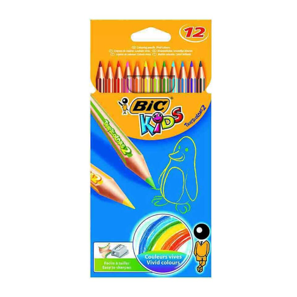 Bic Tropicolors Kuruboya Kalemi 12 Renk Tam Boy