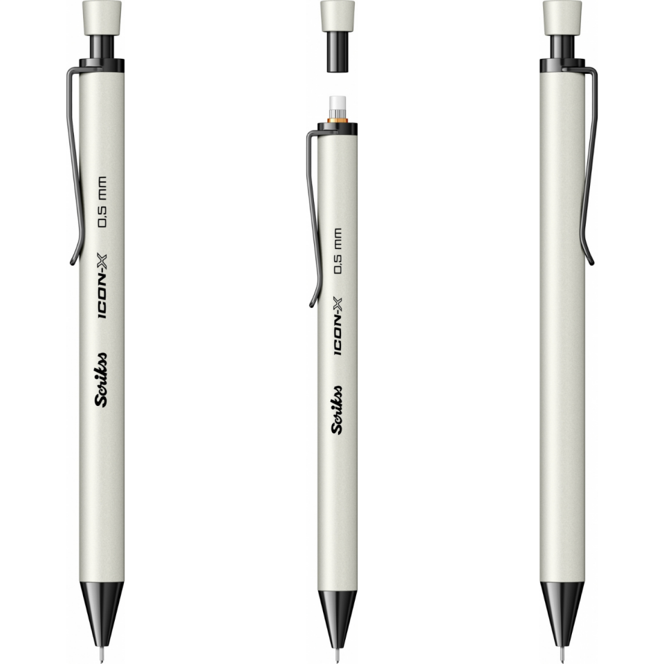 Scrikss Icon-X Metal 0,5 Mm Versatil - Uçlu Kalem Beyaz