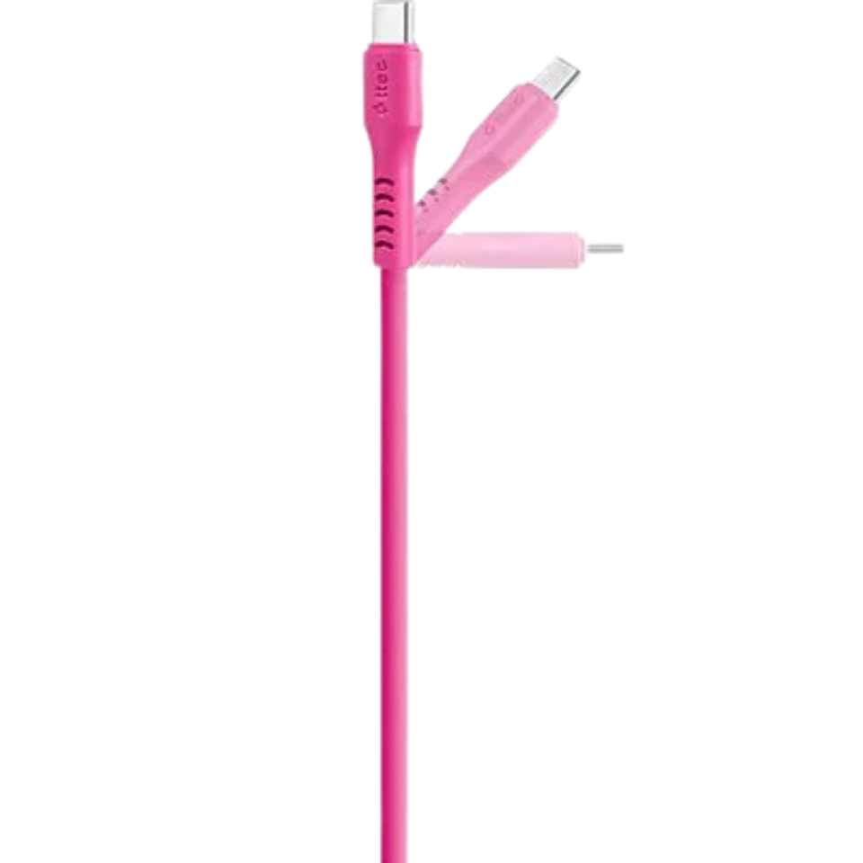 TTEC 2DK59NP USB-C - USB-C 120cm 60W PD/QC Hızlı Şarj/Data Kablosu Neon Pembe