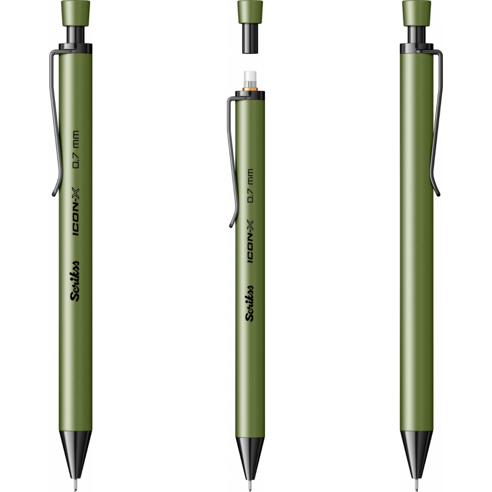 Scrikss Icon-X Metal 0,7 mm Versatil - Uçlu Kalem Yeşil