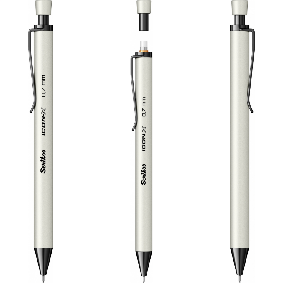 Scrikss Icon-X Metal 0,7 mm Versatil - Uçlu Kalem Beyaz