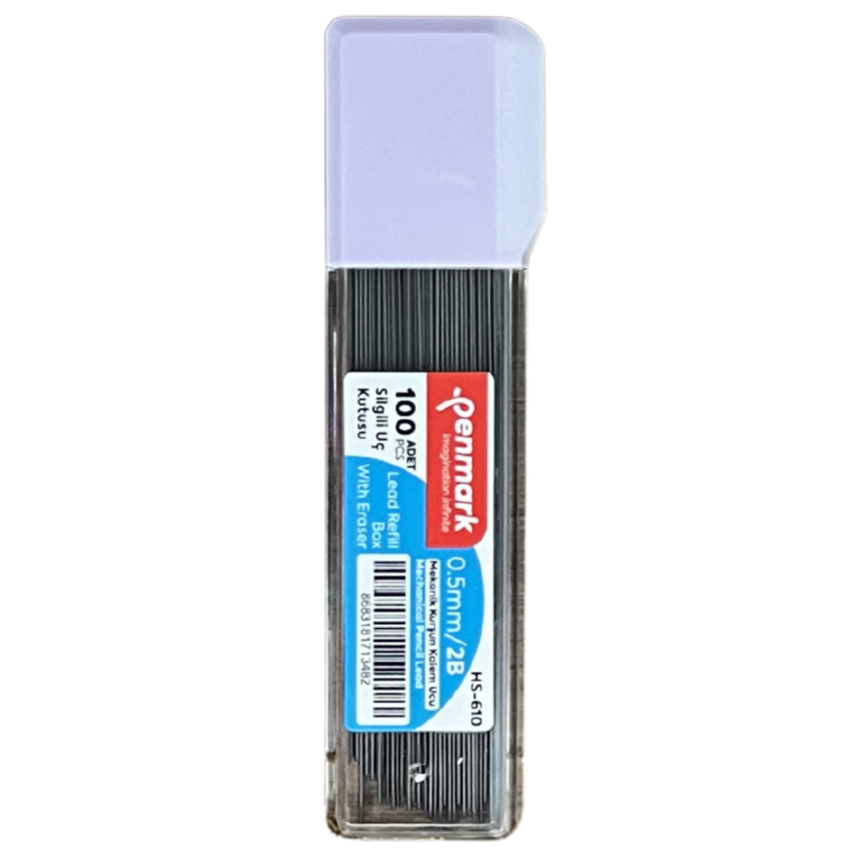 Penmark HS-620 Min 2B 75mm 100'lü Silgili Tüp 0.5mm Uç Turuncu