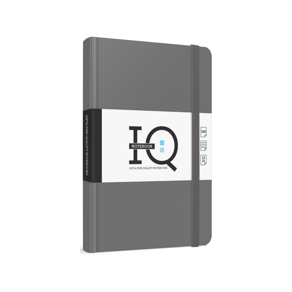 Gıpta 3943 IQ İplik Dikişli Sert Kapak 13x21 cm Notebook Gri