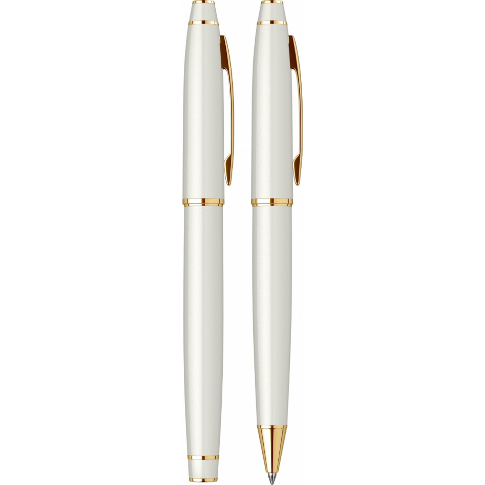 Scrikss Noble 35 Dolmakalem Tükenmez Kalem 2'li Set Beyaz Altın