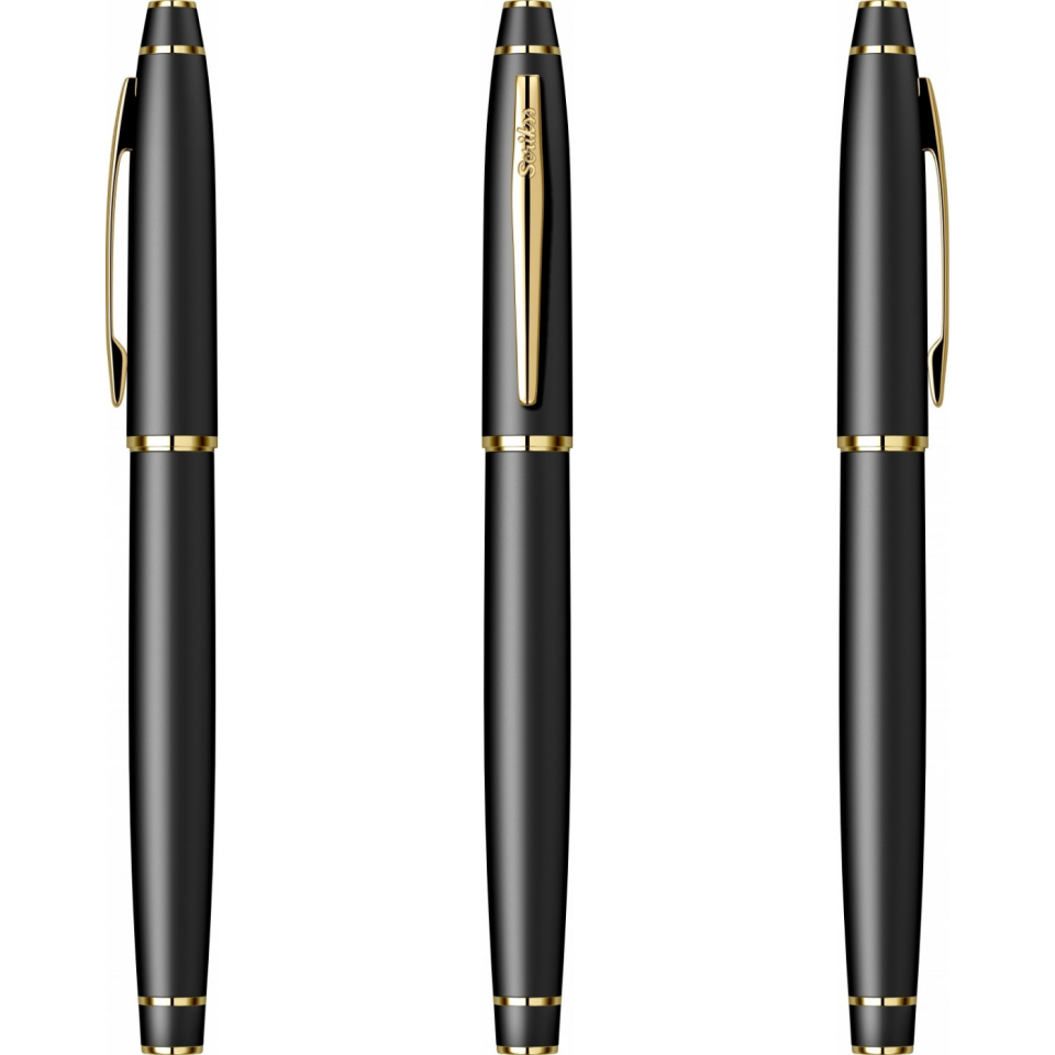 Scrikss Noble 35 Dolmakalem Mat Siyah Altın