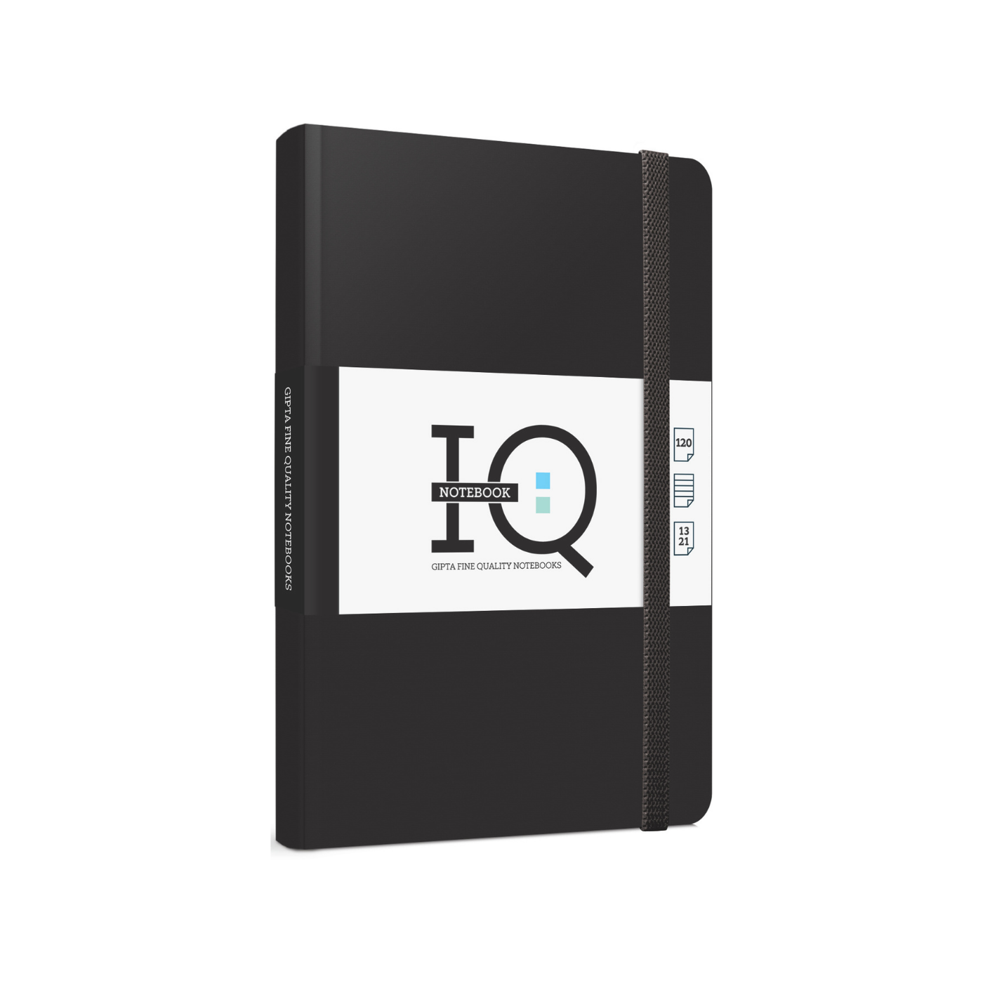 Gıpta 3943 IQ İplik Dikişli Sert Kapak 13x21 cm Notebook Siyah