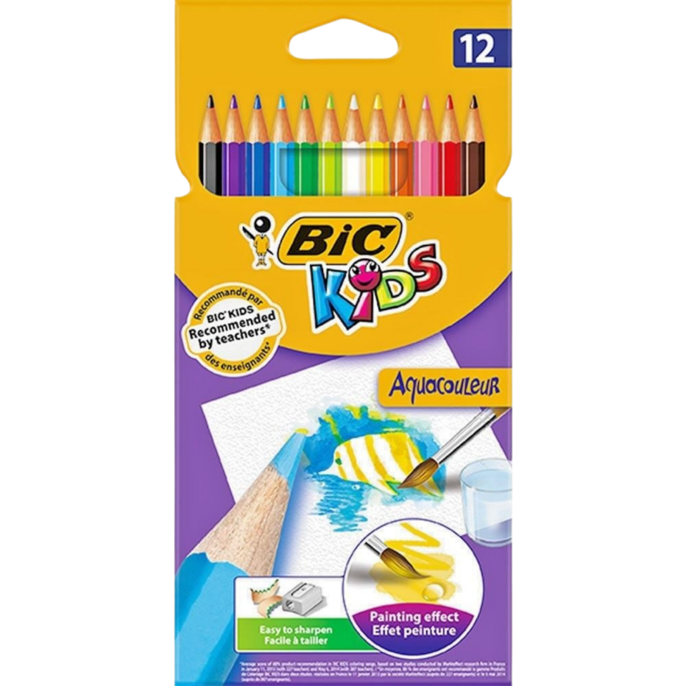 Bic Aquacouleur Kuru Sulu Boya Kalemi 12 Renk