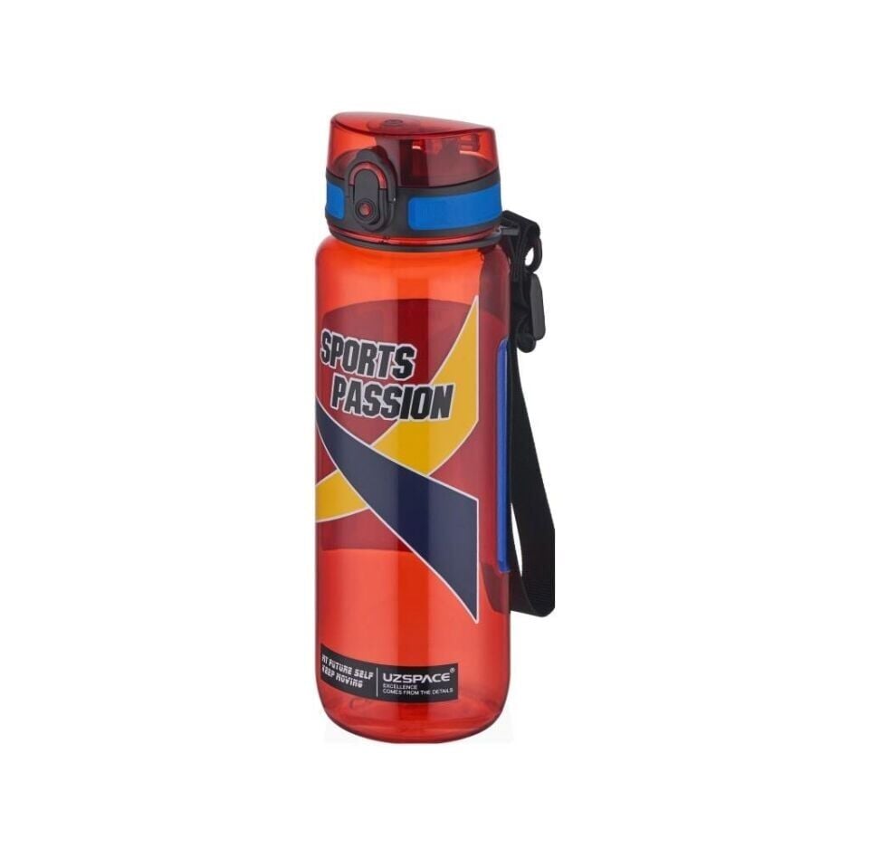 Uzspace 6042 Kaydırmaz Gövde Sporcu Tritan Matara 800 ml Siyah