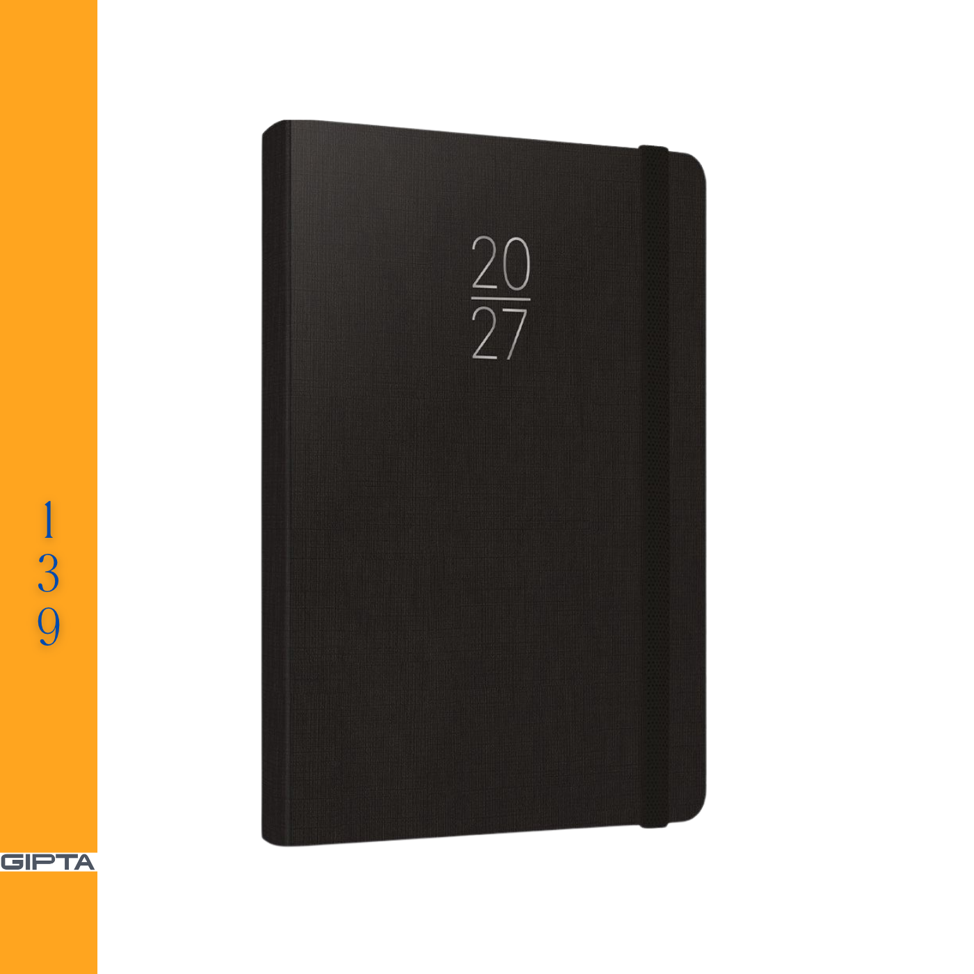 Gıpta 139-ERK Ekonomik Ciltbezi 13x21 cm Günlük Ajanda Siyah 2027