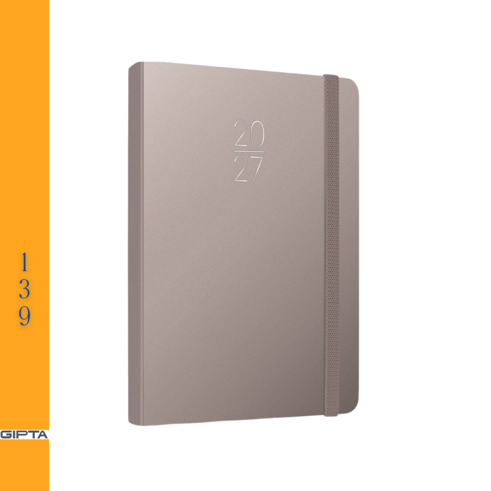 Gıpta 139-ERK Ekonomik Ciltbezi 13x21 cm Günlük Ajanda Gri 2027