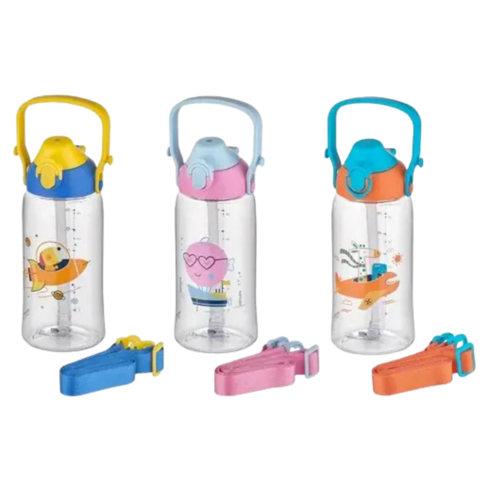 Uzspace 2201 Pipetli Askılı Çocuk Tritan Matara 500 ml