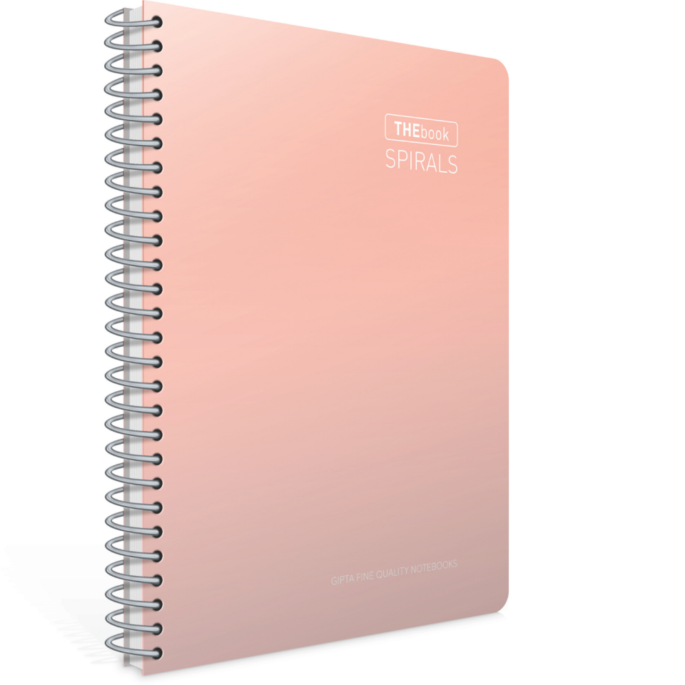 Gıpta 5519 Thebook Spiralli Sert Kapak 17x24 Kareli Defter 140 Yaprak Pembe