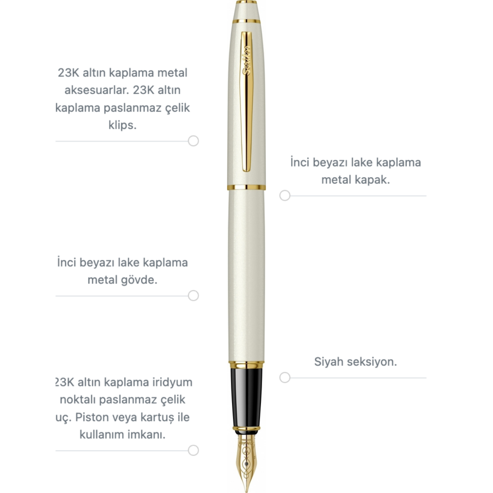 Scrikss Noble 35 Dolmakalem Beyaz Altın