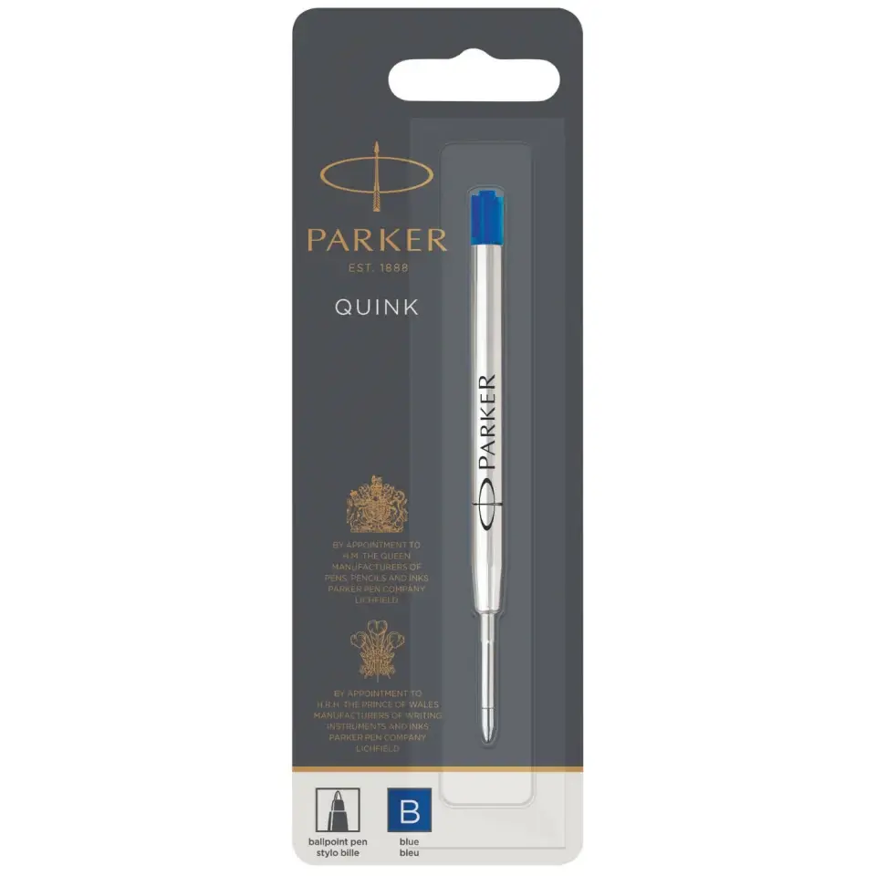 Parker Tükenmez Kalem Refill Blister Broad (Kalın) B Uç Mavi 1950365