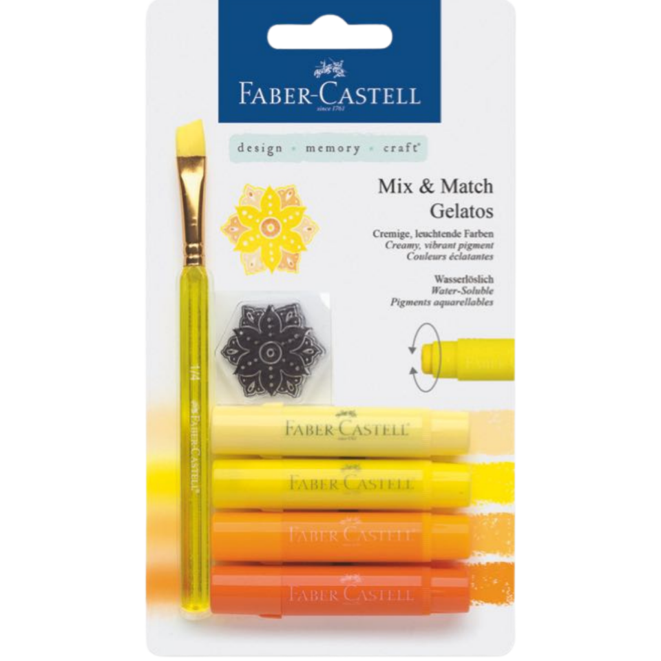 Faber-Castell Faber Gelato Mum Boya Sarı Tonlar 4 Renk 121801