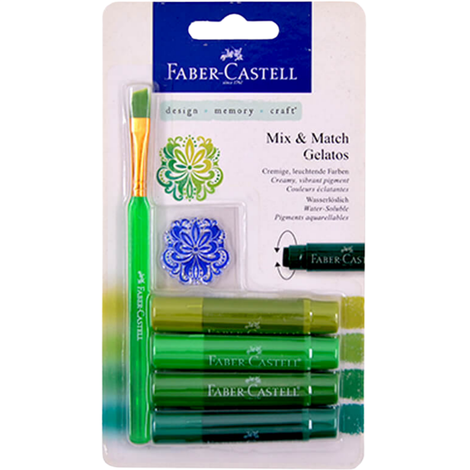 Faber-Castell Faber Gelato Mum Boya Yeşil Tonlar 4 Renk 121804