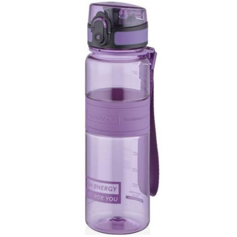 Uzspace 5026 Silikon Gövde Tritan Su Matarası 550 ml Mor
