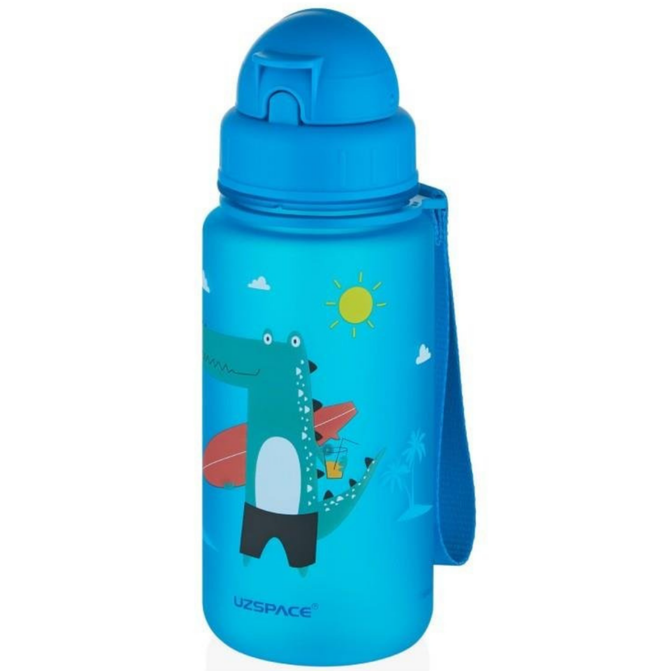 Uzspace 3024-5 Hayvan Desenli Tritan Suluk 400 ml Mavi