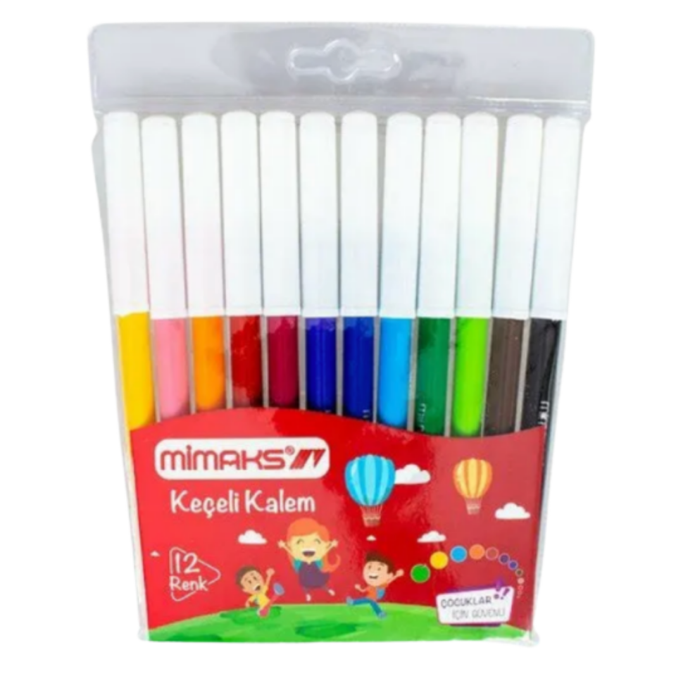 Mimaks Mimaks FK­8912 Keçeli Kalem 12 Renk