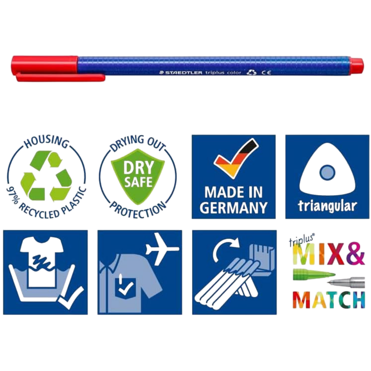 Staedtler Triplus Color 323-SB10-03 Keçeli Kalem 1.0 mm 10’lu Set