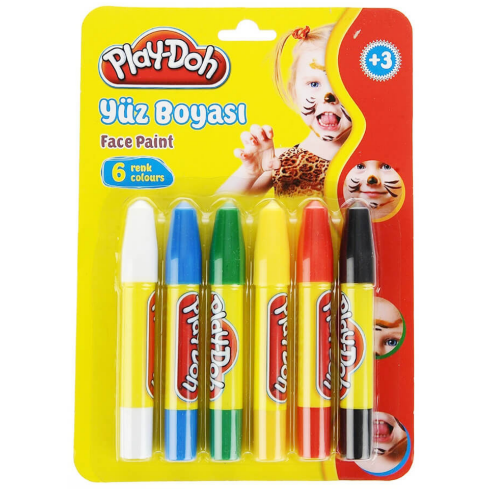 Play-Doh PYU001 Yüz Boyası 6 Renk
