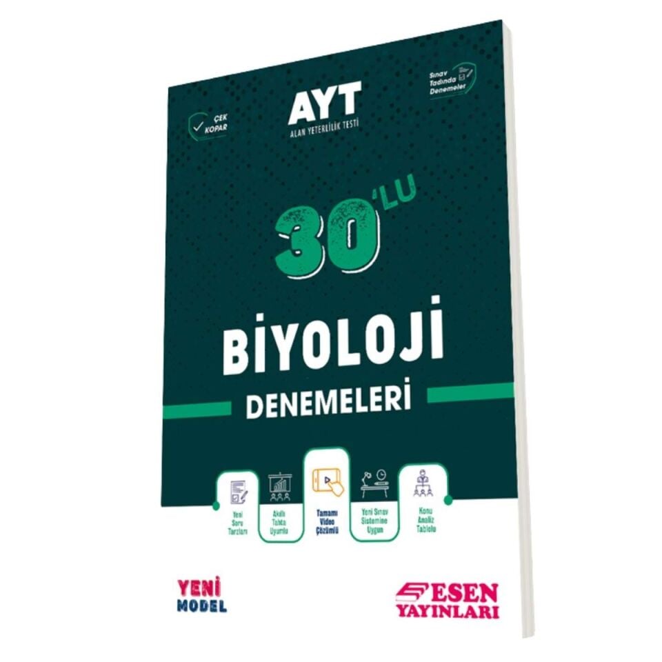 Esen Yayınları AYT 30'lu Biyoloji Denemeleri