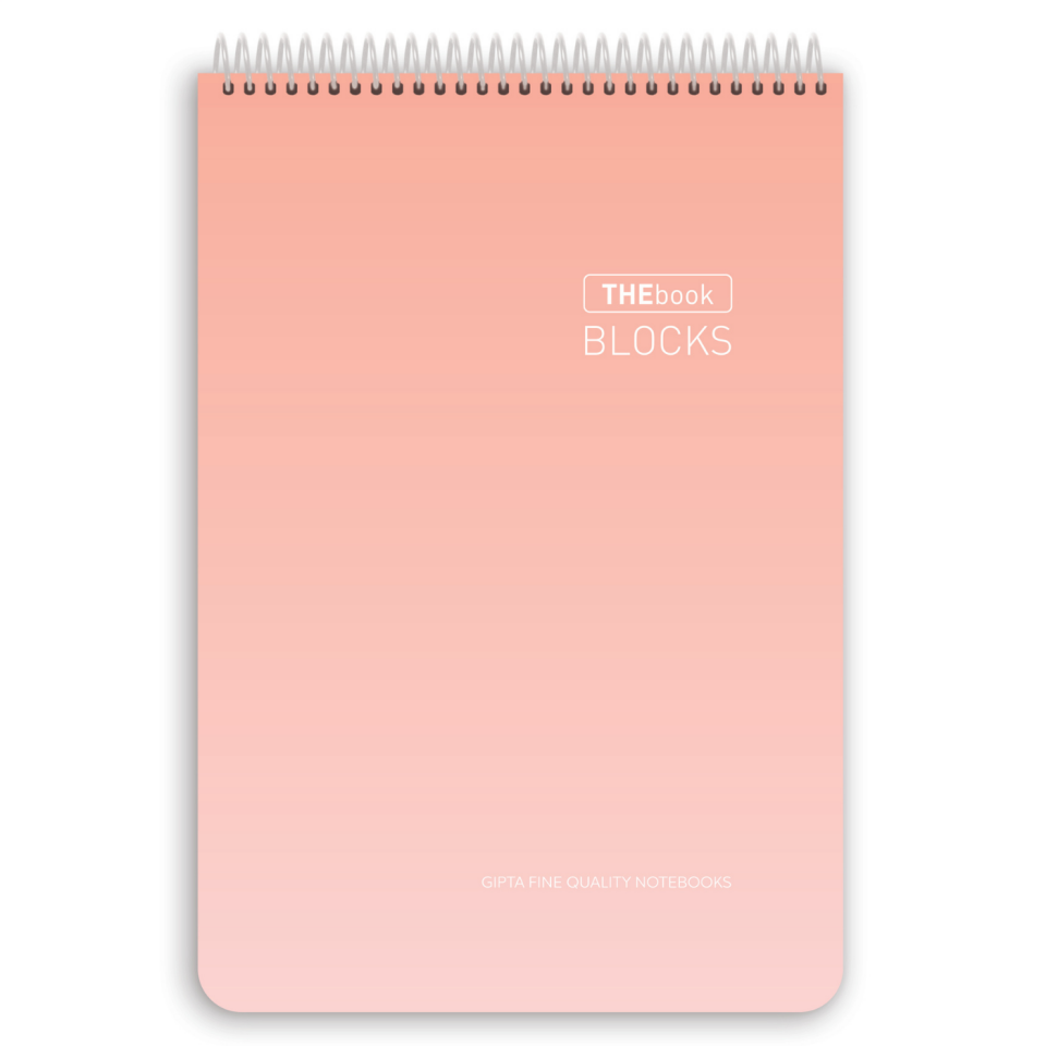 Gıpta 5522 Bloknot Thebook Spiralli Sert Kapak A4 Kareli 100 Yaprak Pembe